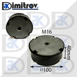 Антивибрационен тампон М16 х Ø 100 х 40 mm